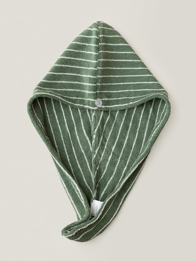 WENSHUO Frosted Pines-Striped Hair Towel Wrap-Drying Tool, 100% Combed Cotton by WENSHUO