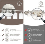 Sailstar Bathroom Light Fixtures, Brushed Nickel Vanity Light Over Mirror - Image 5