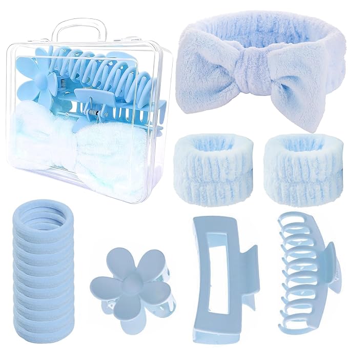 16 Pcs Skincare Headband Set, Face Washing Headband by XiuyingFeng