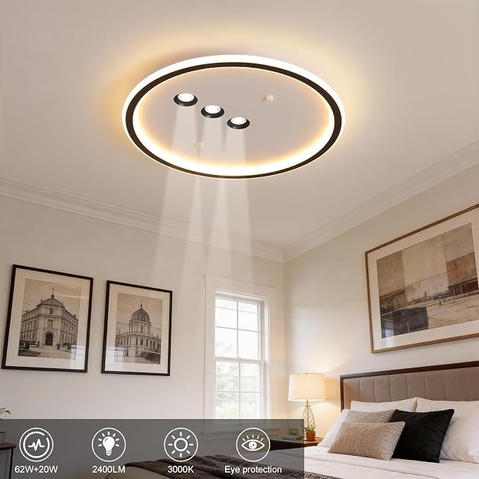 Shine LUEST Modern Round LED Flush Mount Ceiling Light - Image 2
