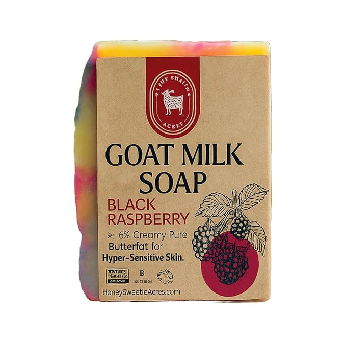 Honey Sweetie Acres Black Raspberry Goat Milk Soap by HoneySweetieAcres