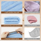 HOMEXCEL 5 Pack Microfiber Hair Towels - Image 4