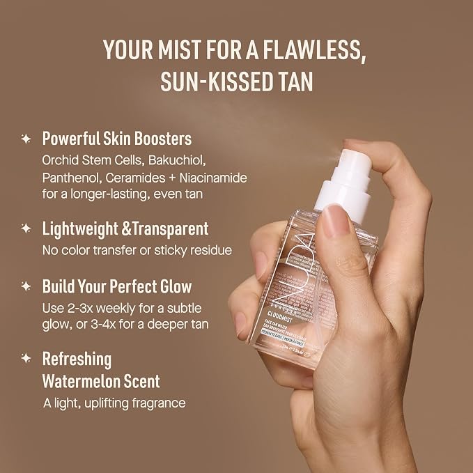 Nuda CloudMist Face Tan Water | Buildable Facial Tanning Mist - Image 3