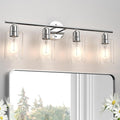Espird Bathroom Vanity Light Fixtures Polished Chrome, 4 Lights Rustic by Espird