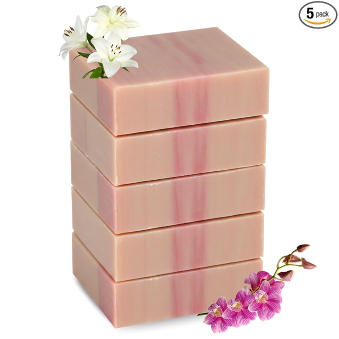 SSA White Orchid & Lily Scented Natural Soap Bars, 3.5oz Moisturizing Triple by SimpleScentsAustralia