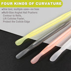 2Pcs Plastic Cuticle Pusher, Dual-end Dead Skin Nail Pusher, Gentle Plastic - Image 5