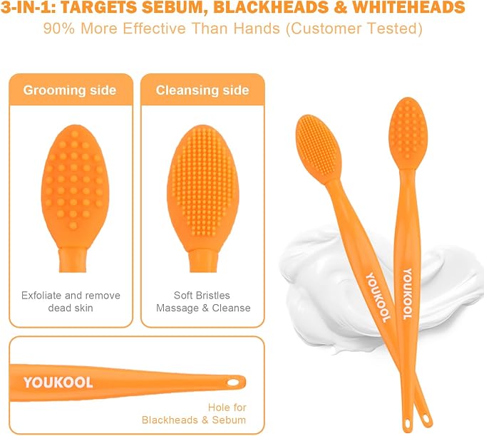 Pore Cleansing Silicone Facial Brush | Face Scrubber & Massager - Image 2