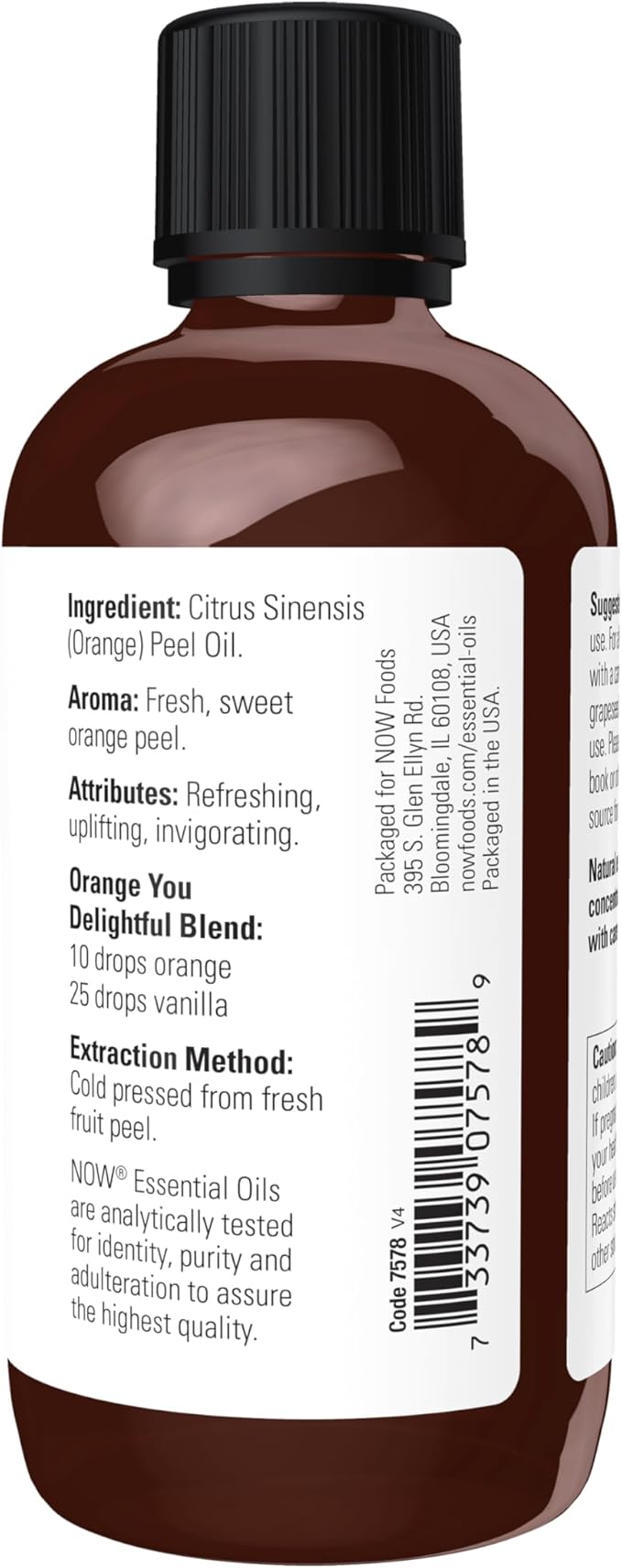 NOW Essential Oils, Uplifting Aromatherapy Scent, Cold Pressed, 100% Pure - Image 2