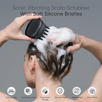 EKZ Sonic Vibrating Scalp Massager Shampoo Brush: Electric Silicone Hair - Image 2