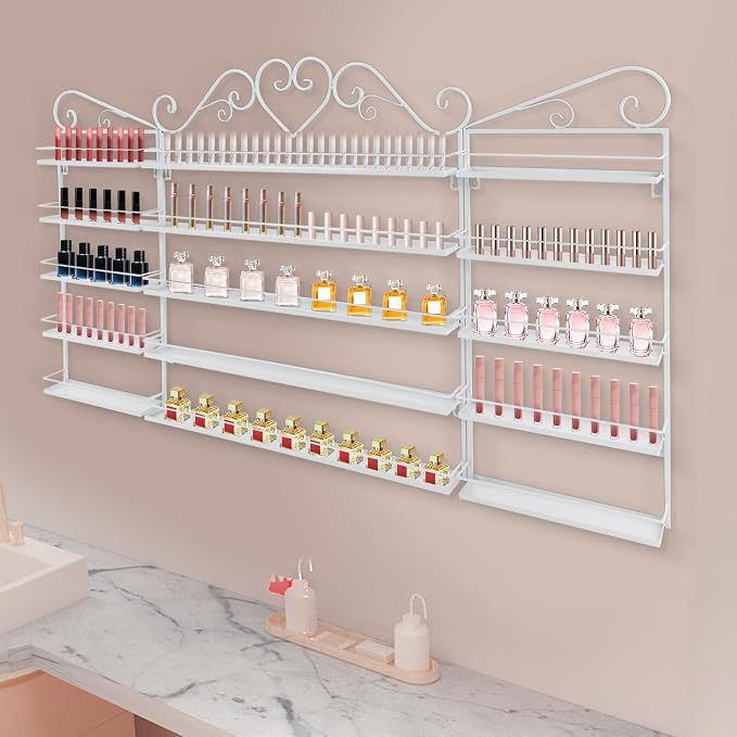 Nail Polish Rack Wall Mounted, Metal Nail Polish Storage Holder - Image 9