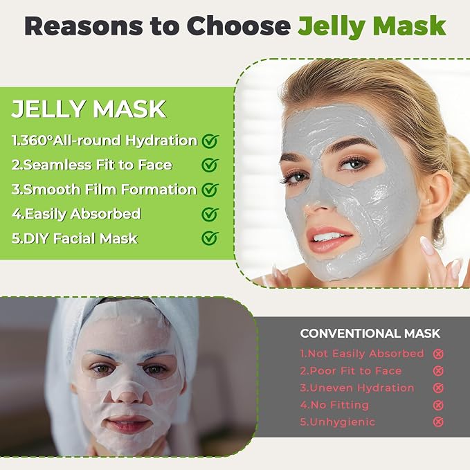 Pjordo Powder Jelly Mask for Facials Professional, Peel Off Facial Mask for - Image 5