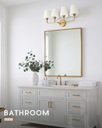 4-Light Bathroom Light Fixtures, Brushed Gold Vanity Lights - Image 6