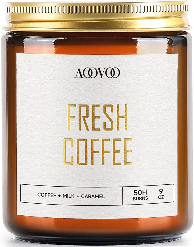 AOOVOO Fresh Coffee Candles - 9 oz Scented Candles by AOOVOO
