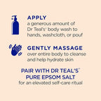 Dr Teal's Body Wash with Pure Epsom Salt, Glow & Radiance with Vitamin C & - Image 3