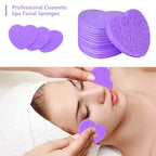 50-Count Facial Sponges Compressed, 100% Natural Cellulose Face Sponge - Image 2