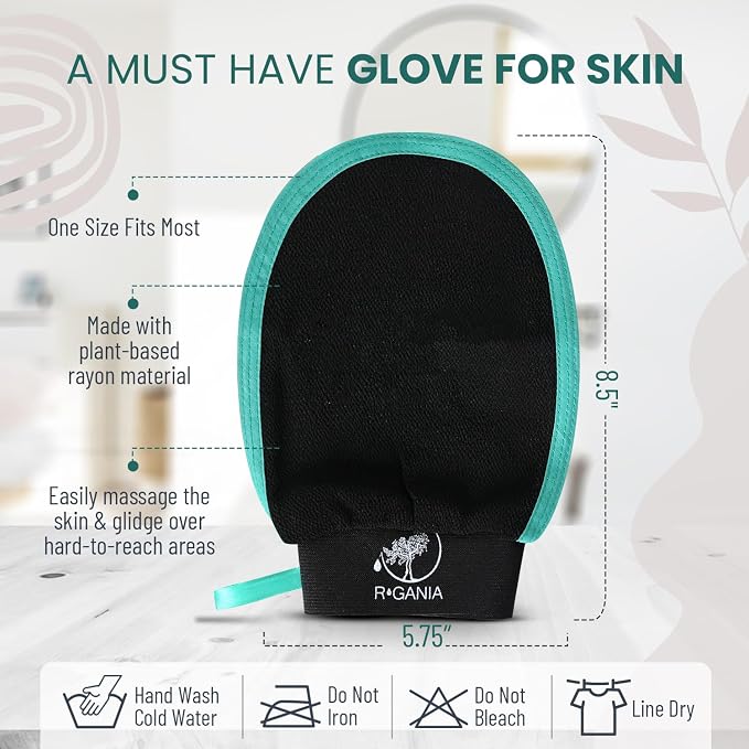 R'GANIA Deep Exfoliating Glove & Back Exfoliator – 100% Viscose. Korean - Image 2