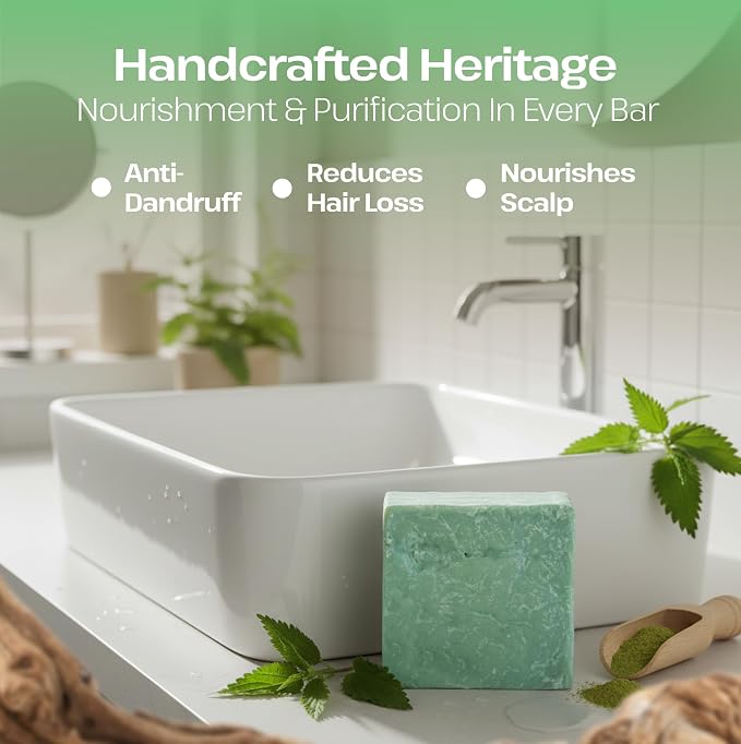 Dr.Ancient Stinging Nettle Soap Bar, Organic Soap Bars Handcrafted the - Image 2