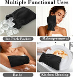 VOOVA & MOVAS Black Washcloths for Body 6PC, 8.3"x6.3" - Image 5