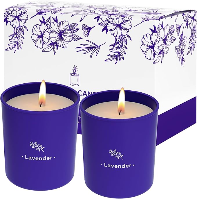 TranquilBliss Lavender Candles for Home Scented, 8 oz Scented Candles Present by Unknown