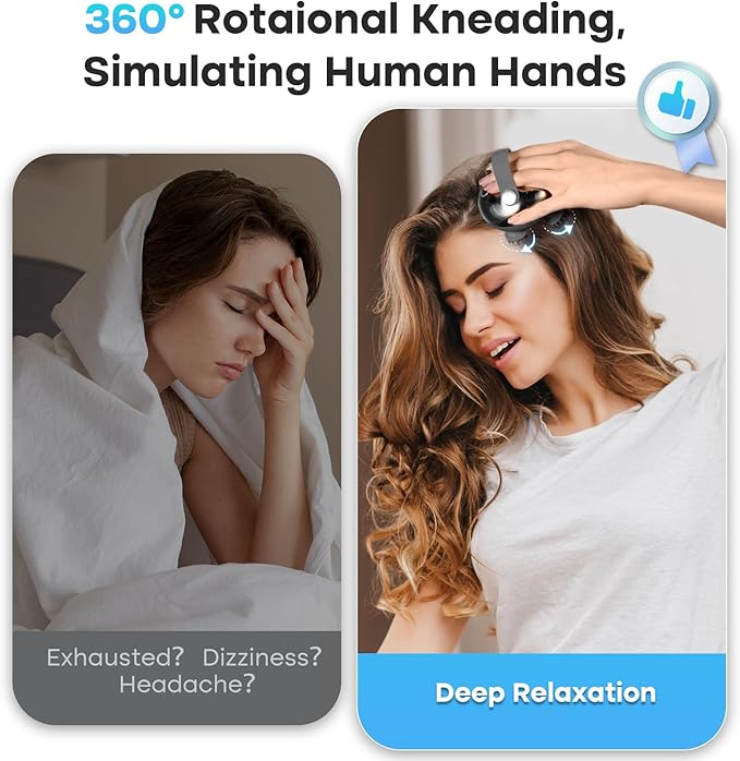arboleaf Scalp Massager Rechargeable Head Massager Scalp Stress Relax, - Image 2