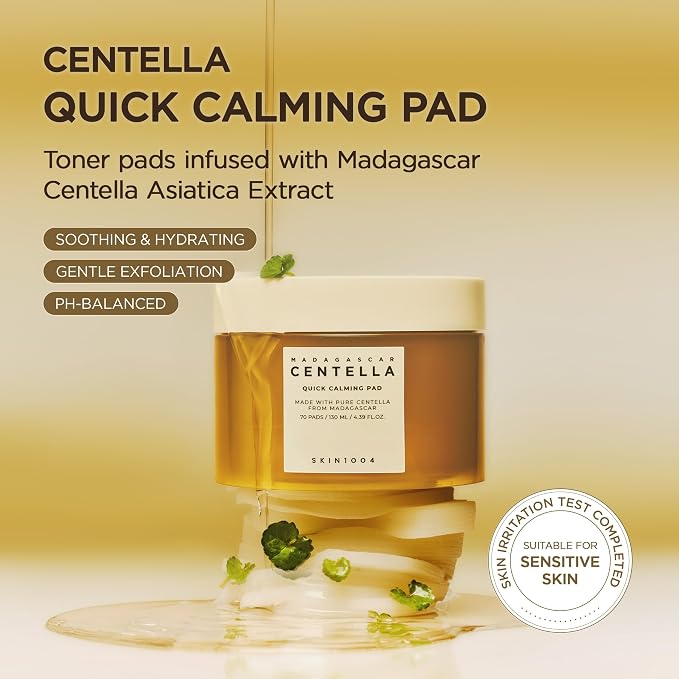 SKIN1004 Centella Quick Calming Pad, 70 Pads, Korean Face Toner Pad - Image 2