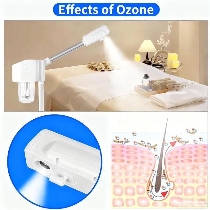 Professional Facial Steamer, Ozone & Hot Mist Spray, Stand Face Steamer - Image 3