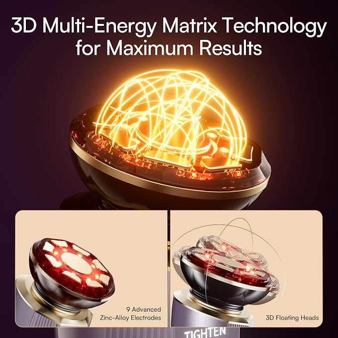 INIA Flare 3-in-1 Microcurrent Facial Device Red Light Therapy - Image 8