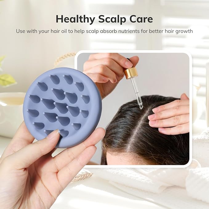 Sndyi Silicone Scalp Massager Shampoo Brush, Hair Scrubber - Image 4
