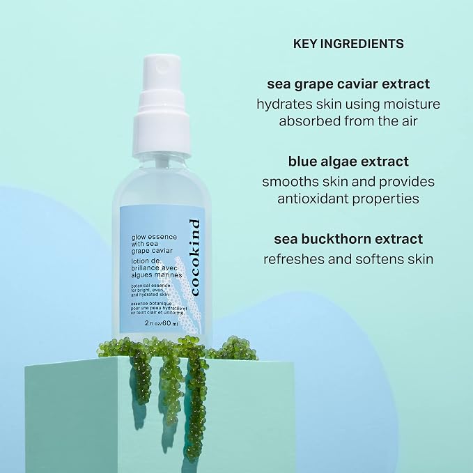 Cocokind Glow Essence with Sea Grape Caviar, Hydrating Primer and Facial Mist - Image 3