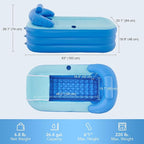 CO-Z Inflatable Adult Bath Tub, Free-Standing Blow Up Bathtub - Image 3