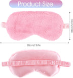 2 Pcs Plush Eye Mask Soft Sleeping Blindfold Eye Cover Comfortable Furry Faux - Image 2