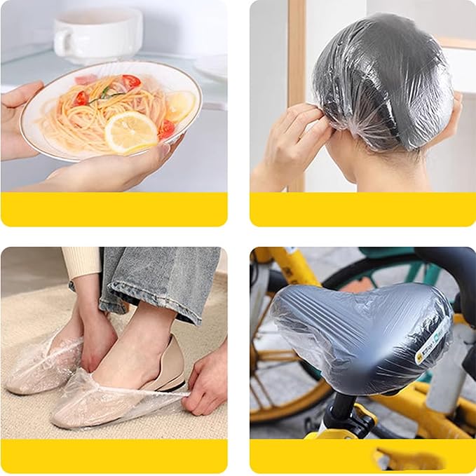 100 PCS Disposable Shower Caps Thickened Waterproof Hair Bath Caps - Image 6