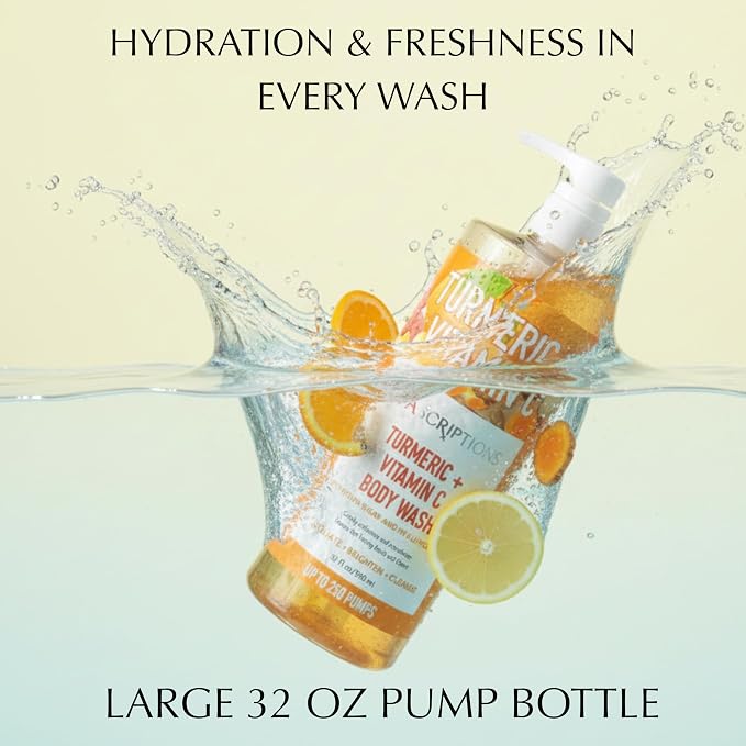 SpaScriptions Vitamin C & Turmeric Body Wash – Brightening Gentle Cleansing - Image 3