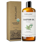 MAYJAM Organic Castor Oil 16 oz, 100% Pure Cold Pressed Castor Oils - Image 8