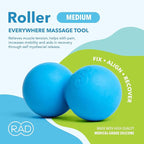RAD Original Peanut Massage Ball – Medium Density Yoga Deep Tissue Roller Ball - Image 2