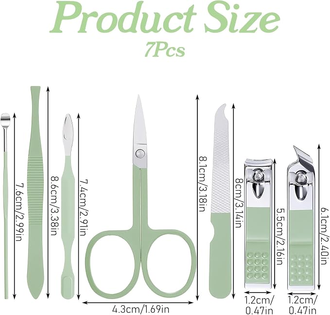 Manicure Set, Carbon Steel Travel Nail Care Clippers - Image 2