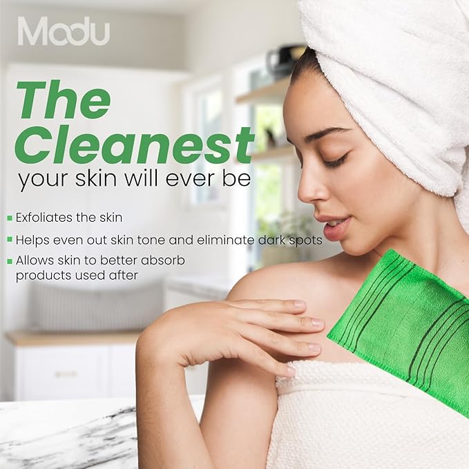 Modu Korean Exfoliating Mitts Large 10PCS – Exfoliating Gloves Body Scrubber - Image 6