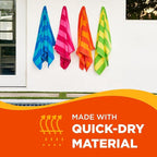 Kaufman - Soft Oversized Beach Towels in Bulk | 30" x 60" Velour Striped Beach - Image 4