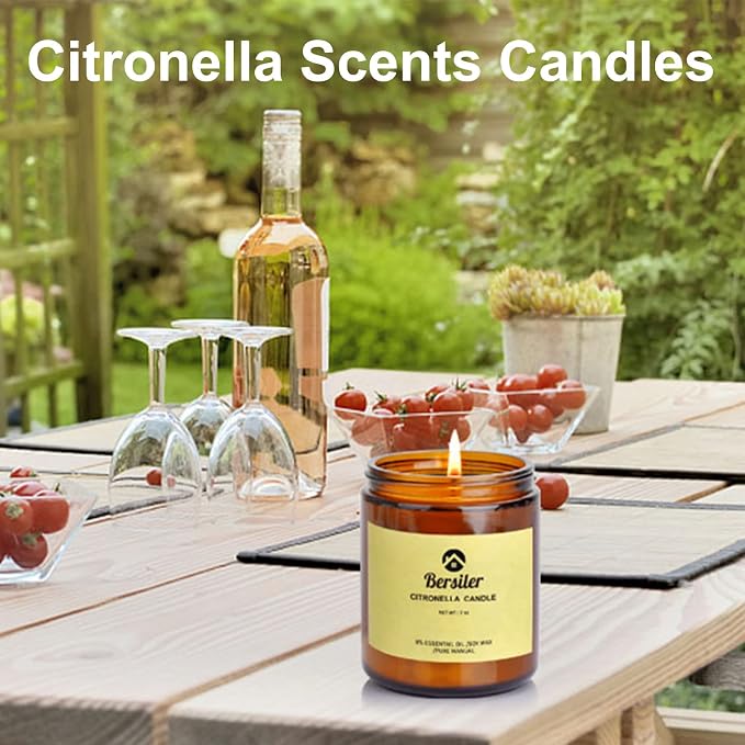 Aromatherapy Candles, Scented Candles, 7 OZ Lemongrass Citronella Candles - Image 4