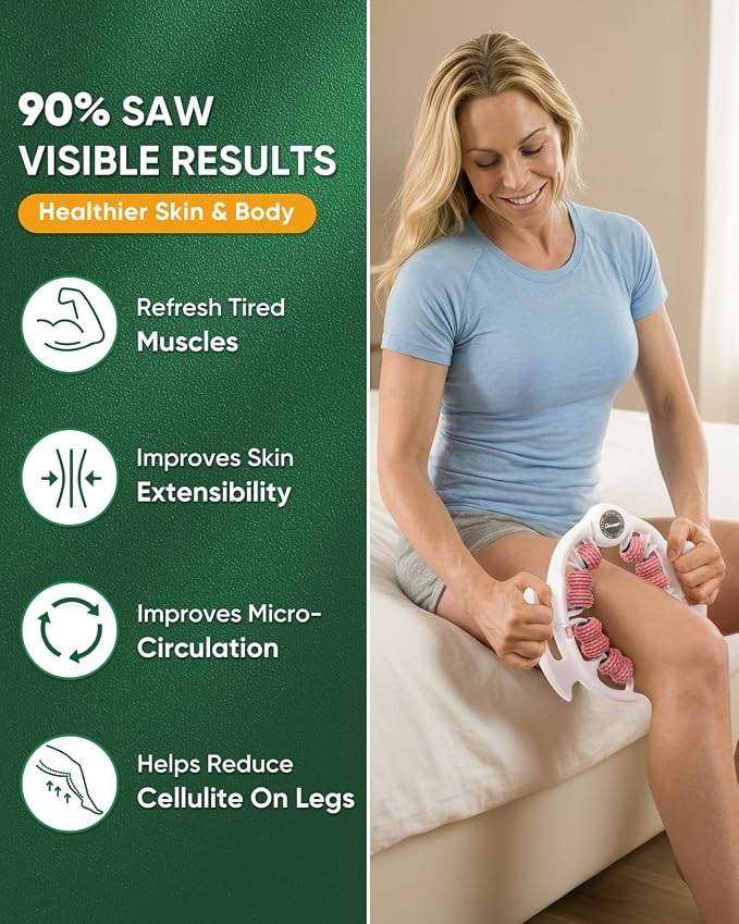 ONUEMP Cellulite Massager Roller, Cellulite Remover Muscle Roller, Fascia - Image 2