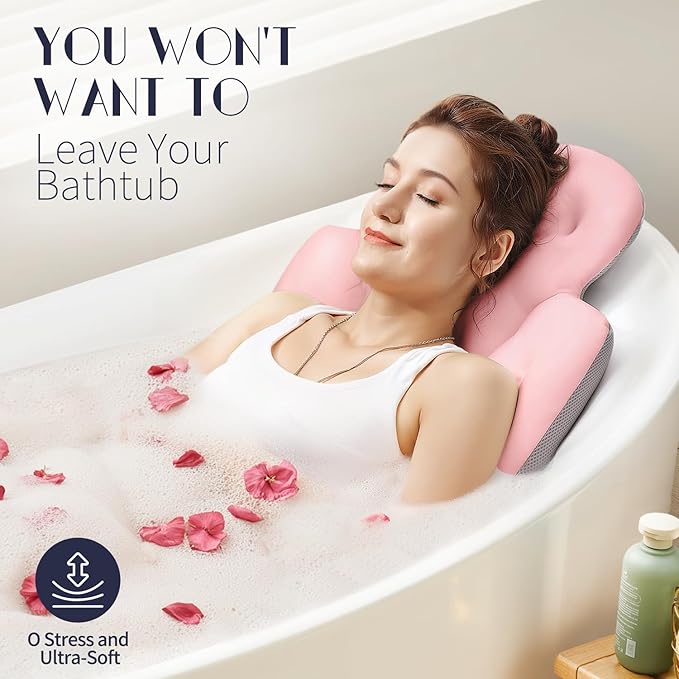Full Body Bath Pillow for Bathtub, Thick Bathtub Cushion, Luxury Tub Pillow for - Image 4