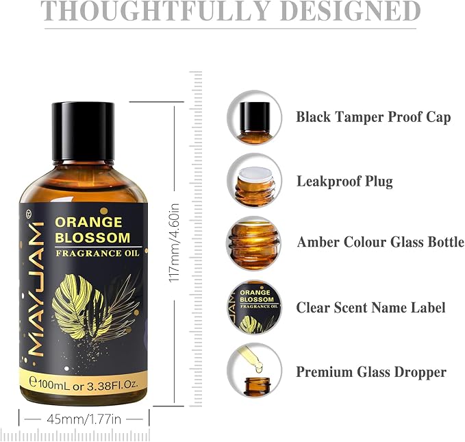 MAYJAM 100ML/3.38FL.OZ Orange Blossom Fragrance Oils - Image 8