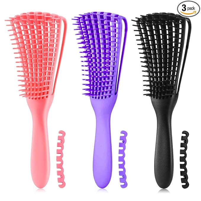 Detangling Brush for Afro American/African Textured 3a to 4c Kinky, Coily Hair by Unknown