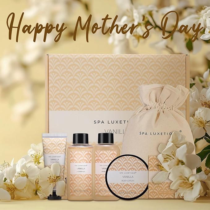 Spa Luxetique Spa Gifts for Women 6pc Vanilla Bath Sets Women Gift - Image 2