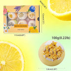Bath Bombs Gift Set, Natural Floral Bath Bombs, Lemon Aromatherapy, Wife or - Image 2