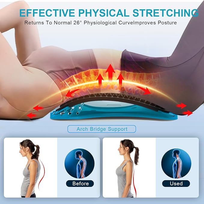 MINOLL Back Stretcher for Lower Back Pain Relief, Back Cracking Device - Image 6
