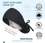 Satin Lined Scrub Caps with Buttons & Sweathand, Surgical Caps - Image 2