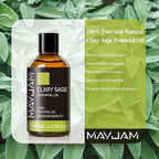 Clary Sage Essential Oil with Glass Dropper - Image 3