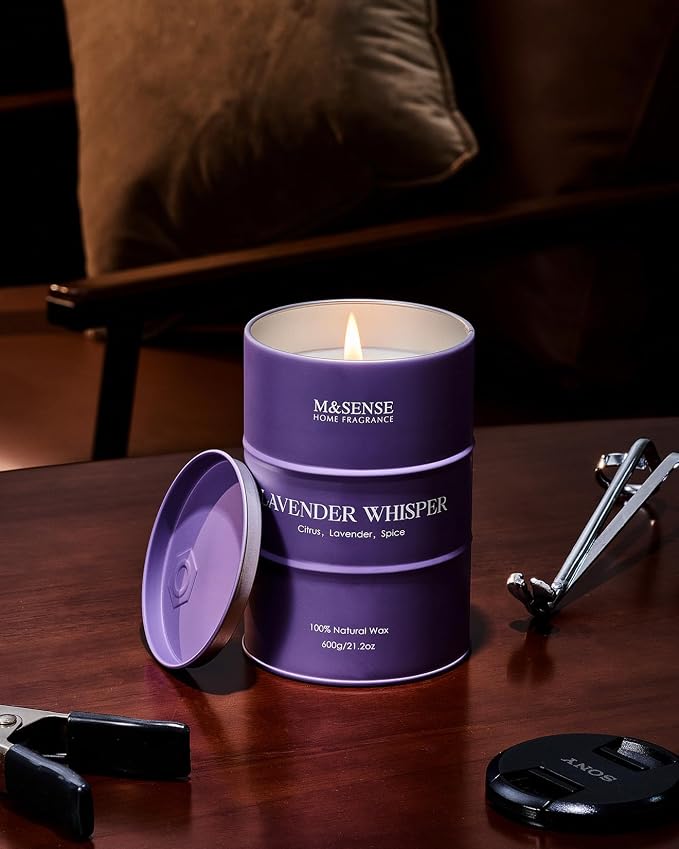 M&SENSE Large Lavender Soy Candles - Image 4