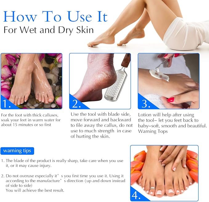 Professional Pedicure Foot File, Colossal Stainless Steel Detachable Foot - Image 5